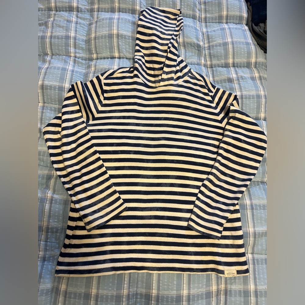 Denim & Supply Ralph Lauren Navy and White Striped Hoodie